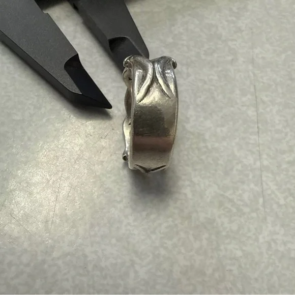 Travis Walker Sterling Silver Flamed Cross Ring